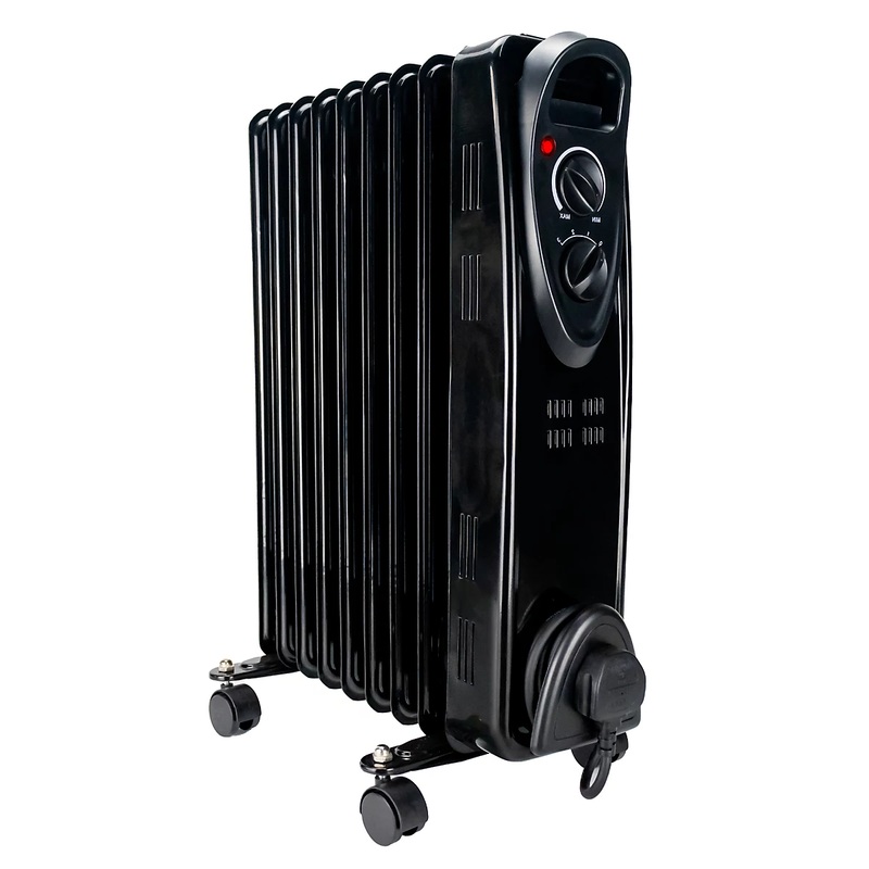 Oil Filled Black Radiator 9 Fin 2kW