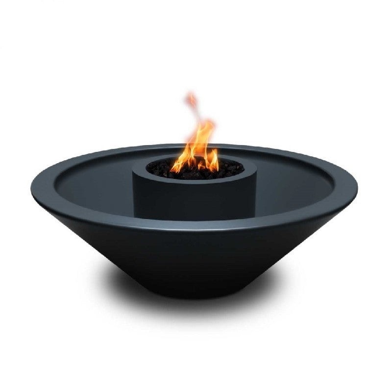 The Outdoor Plus – 48″ Round Cazo Fire & Water Bowl – GFRC Concrete – NG, LP – OPT-48CZFW360 Match Lit