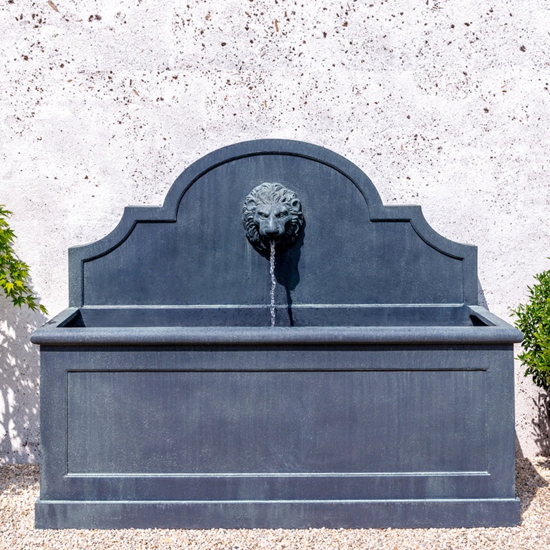 Portofino Outdoor Wall Fountain with Lion Spout