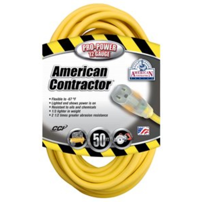 Coleman Cable Systems Outdoor Extension Cord 50′
