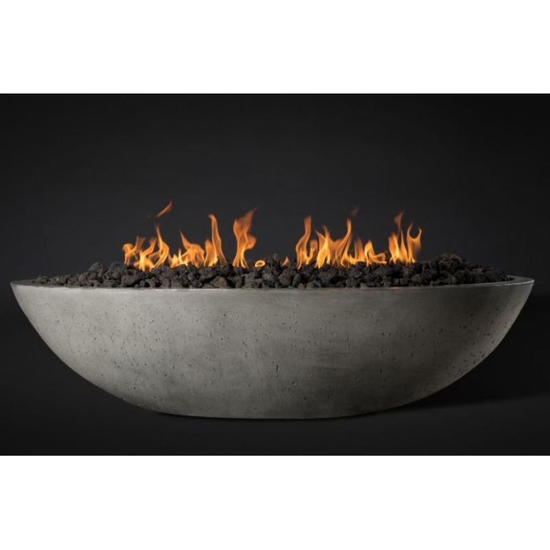 Slick Rock Concrete Oasis 60″ Shale Oval Propane Gas Fire Bowl With Electronic Ignition Burner
