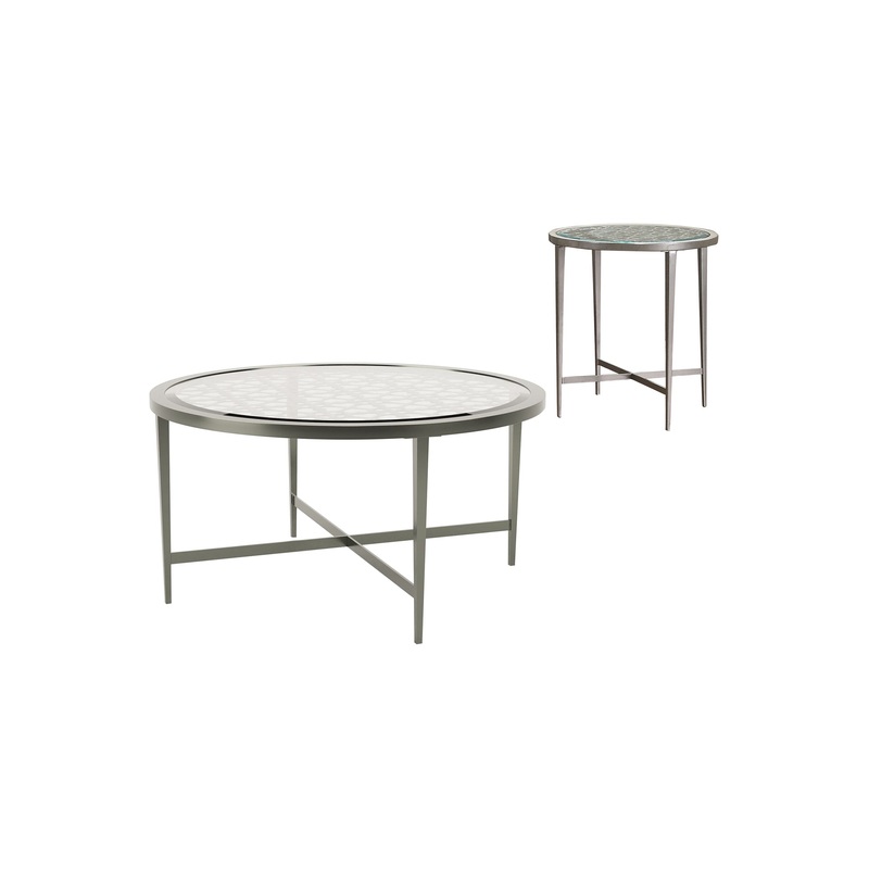 Seridian Contemporary 2-Piece Metal Table Set