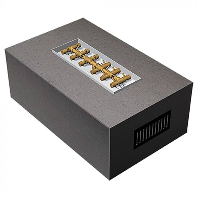 Warming Trends Crossfire FRT Rectangular with Tree-Style Ready To Finish Fire Pit Kit, 48x30x18-Inch Natural Gas