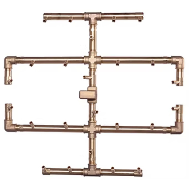 Warming Trends CFB240 Original CROSSFIRE Brass Burner with Circular Plate and Flex Line Kit (FK1) Natural Gas