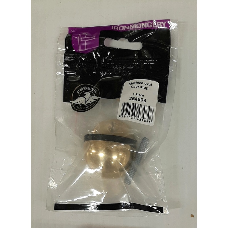 Brass Door Stop Oval Shielded (1) Default