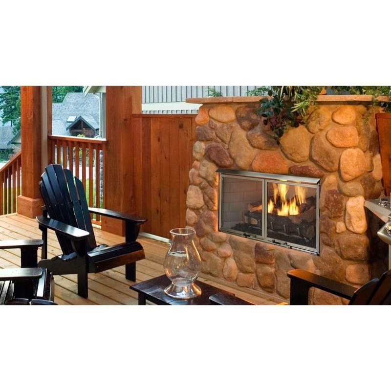 Majestic Villa 42 Inch Outdoor Gas Fireplace With Traditional Refractory Natural Gas