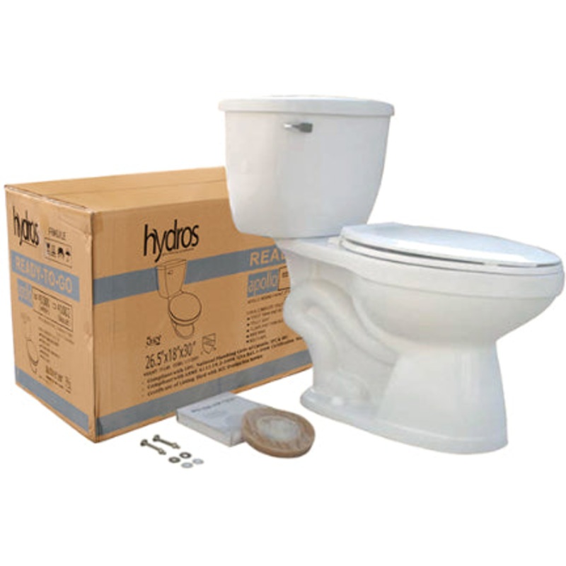 READY TO GO APOLLO WHITE ROUND TOILET 1.28