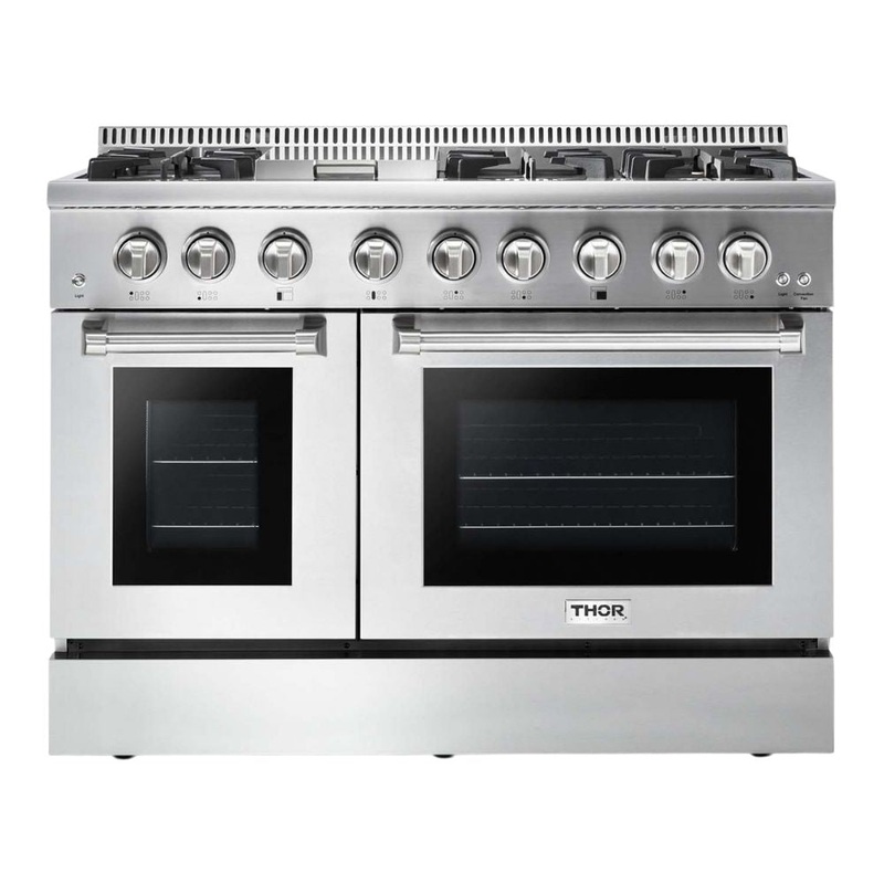 Thor Kitchen 48-Inch Stainless Steel Dual Fuel Range Natural Gas
