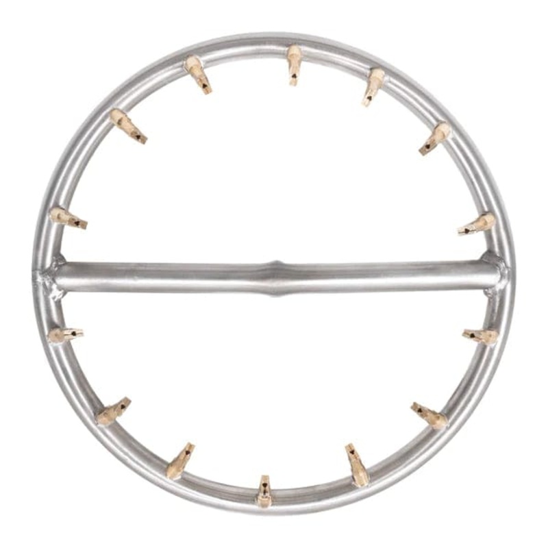 The Outdoor Plus Round Stainless Steel Gas Fire Pit Bullet Burner Only 8-Inch