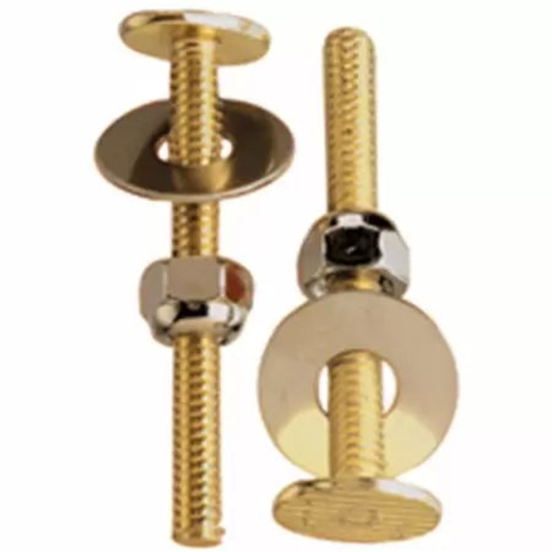 Plumb Pak Toilet Bolts Set, 1/4-20″ X 2 1/4″, Brass