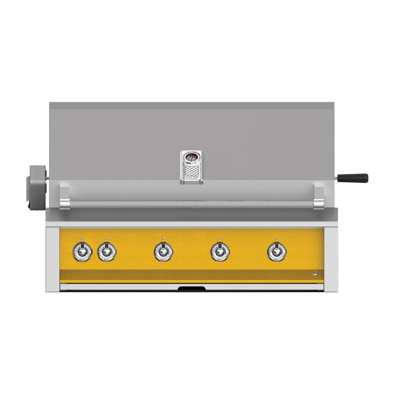 Aspire by Hestan 42-Inch Propane Gas Built-In Grill, 4 U-Burners w/ Rotisserie (Sol Yellow) – EABR42-LP-YW aspire-42grills-master