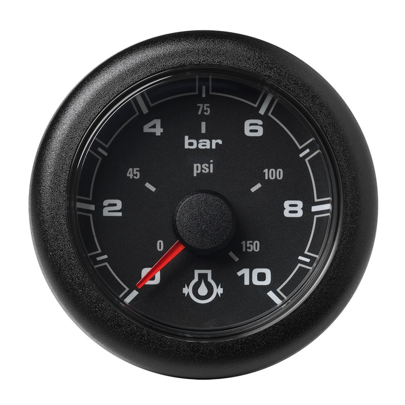 Veratron 52MM (2-1/16″) OceanLink Engine Oil Pressure Gauge -10 Bar/150 PSI – Black Dial  Bezel [A2C1066000001]