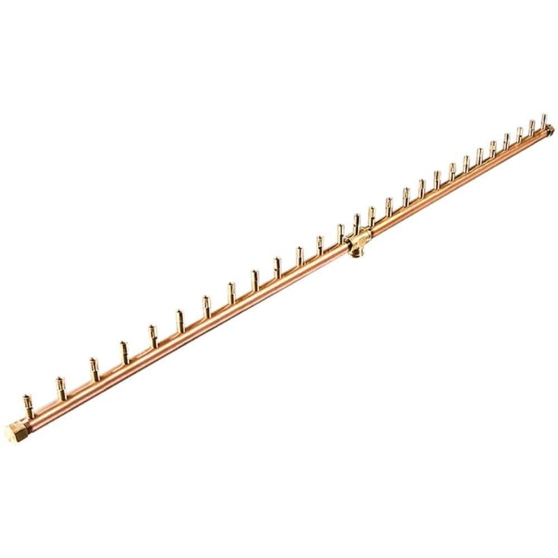 Warming Trends Linear CROSSFIRE 54-Inch Brass Gas Burner Liquid Propane No Flex Line No Plate