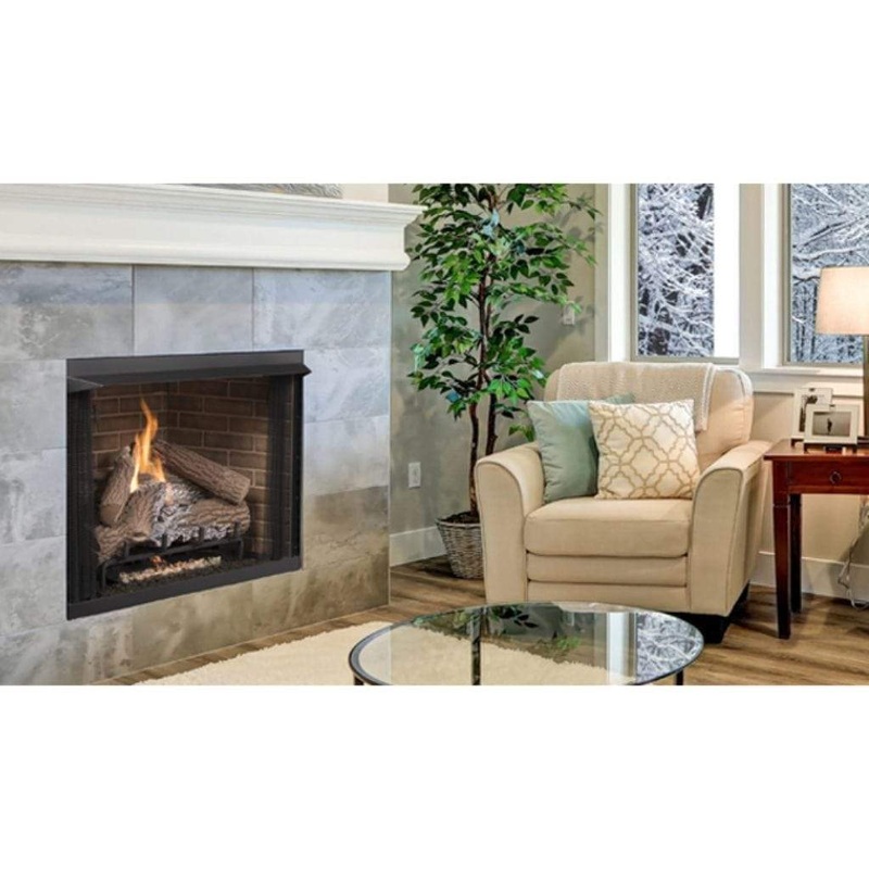Superior | VRT3132 Traditional Vent-Free Gas Fireplace 32″ 32″ Fire Box 24″ Tall Opening White Stack Refractory Liner