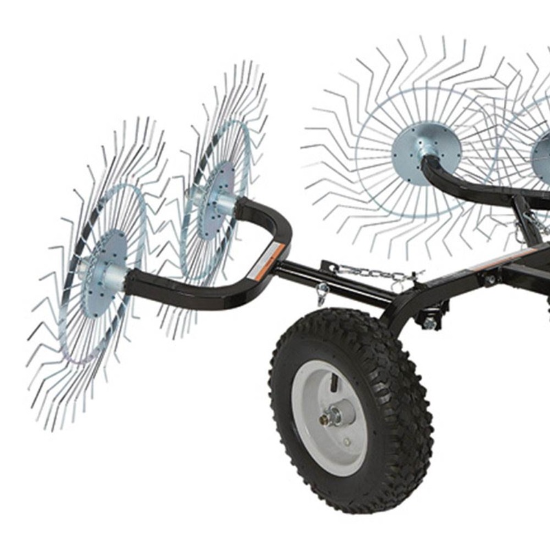 Yard Tuff 48″ 4 Tine Reel Steel Durable Land Lawn Garden Acreage Rake(For Parts)