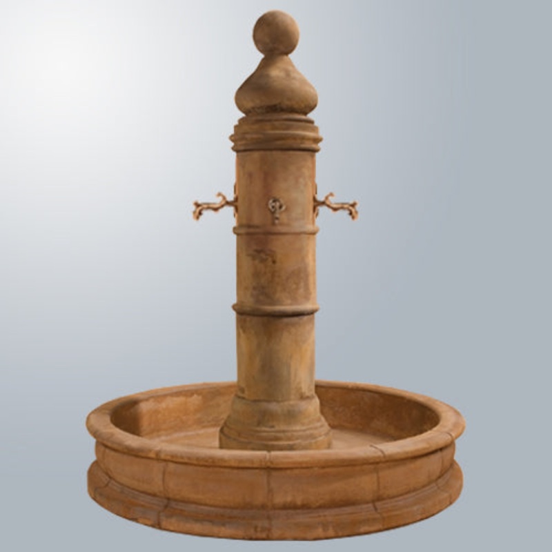 Ventoux Pond Fountain with 70″ Round Pond