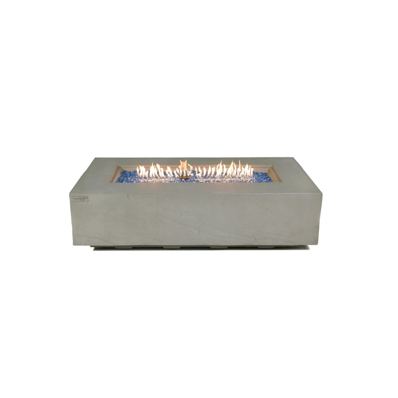 Elementi Plus 32×56-Inch Meteora Space Grey Concrete Fire Table Natural Gas