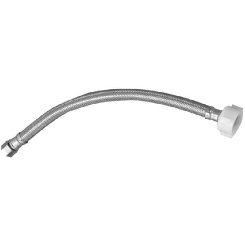 Keeney Holdings Stainless Steel Toilet Supply (3/8 in. Comp. x 7/8 in. Ballcock; Length – 20 in.)