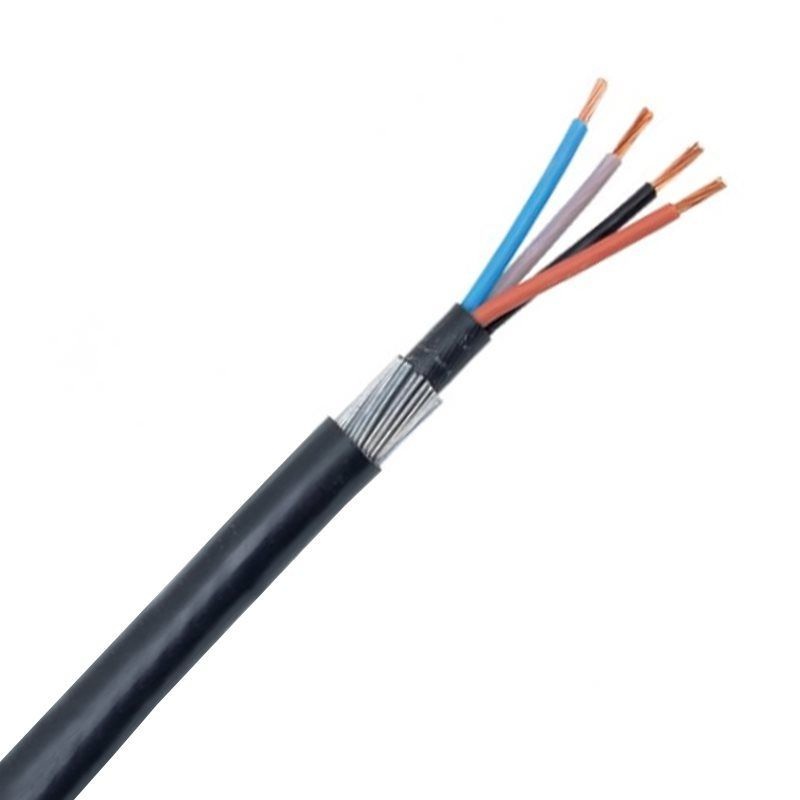 1.5mm 4 Core 23A Brown Black Grey Blue 6944X Steel Wire Armoured SWA Outdoor Mains Power Cable – 1m