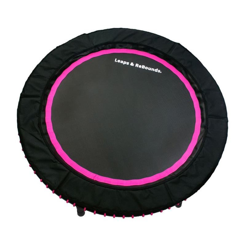 40″ Mini Fitness Trampoline & Rebounder Gym Equipment, Pink (Open Box)