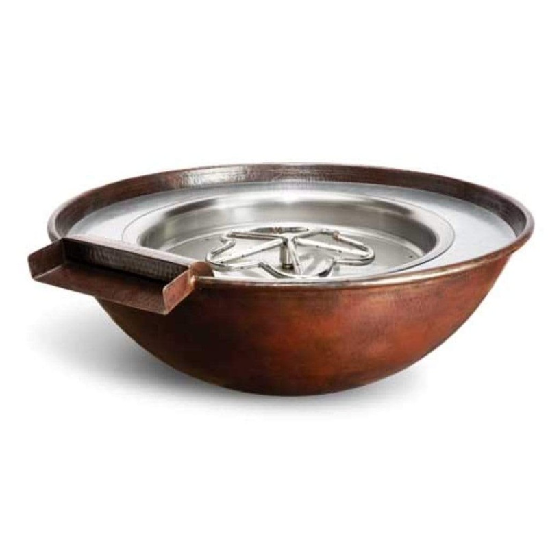 HPC | Copper Tempe Fire & Water Bowl  Electronic Ignition 31″ Natural Gas Standard