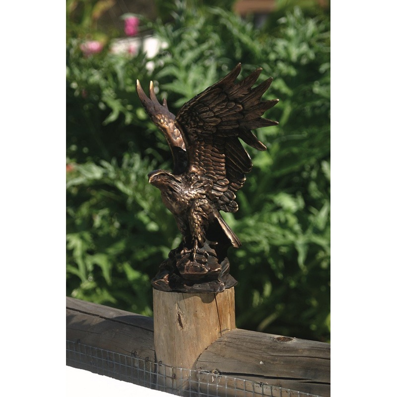 Brass Baron Eagle Outdoor Bird Statue