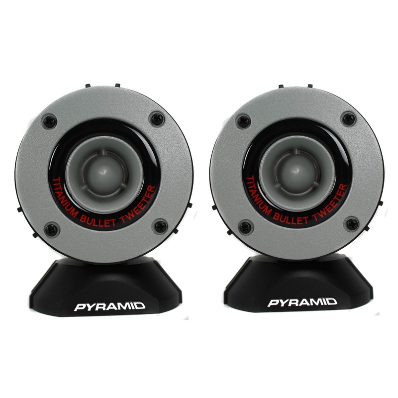 Pyramid TW28 3.75″ 300W Super Car Audio Horn Bullet Aluminum Tweeters (Used)