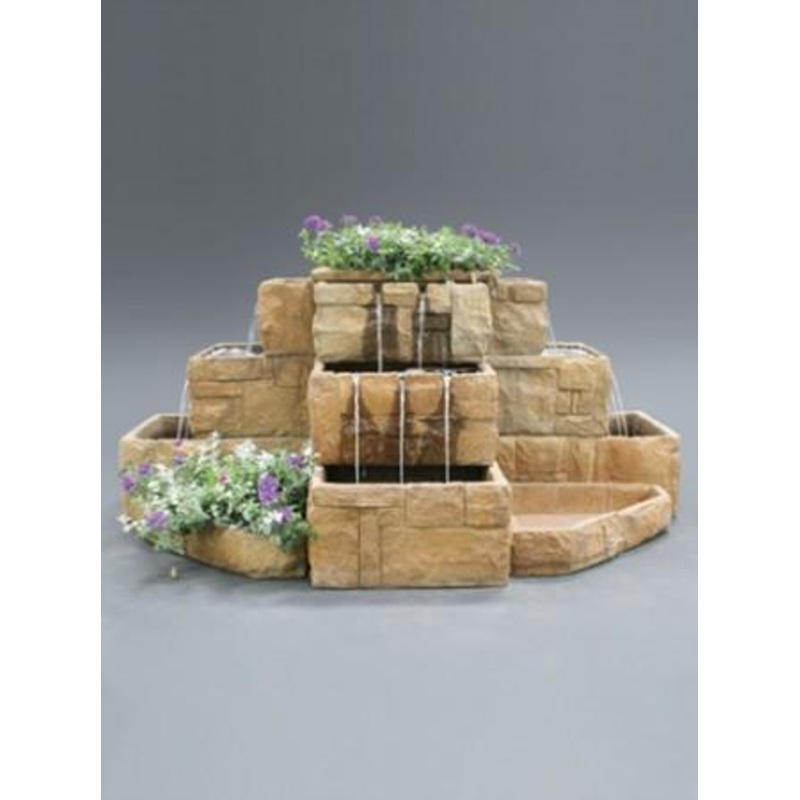 Stone Courtyard Cascade Fountain