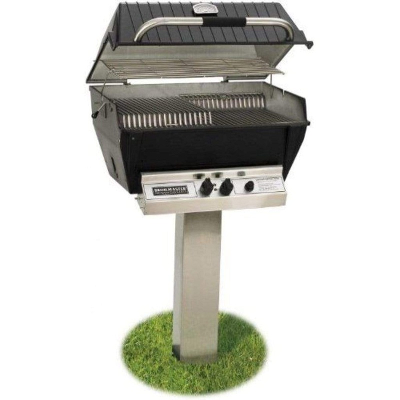Broilmaster P3X Premium Propane Grill with 48″ Stainless Steel In-Ground Post and Bowtie Burner