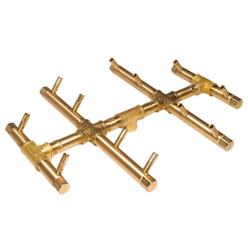 Warming Trends Circular Tree-Style CROSSFIRE 12-Inch Brass Gas Burner Liquid Propane No Flex Line