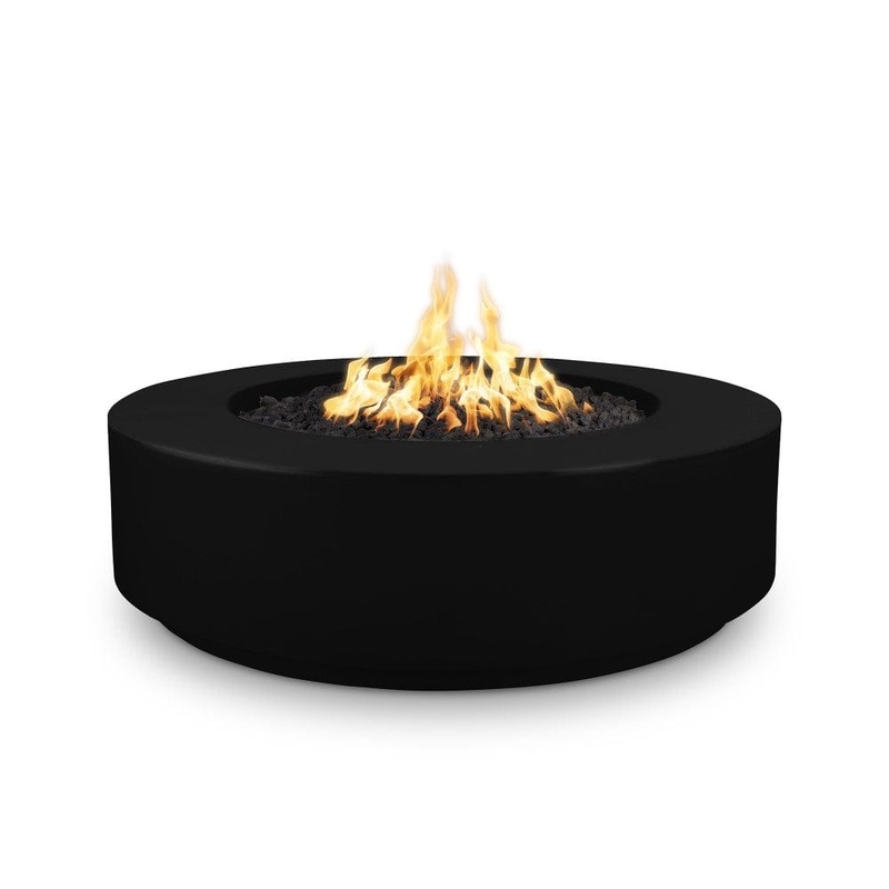 Top Fires Florence 42-Inch GFRC Gas Fire Pit – Match Lit (OPT-FL42) Liquid Propane Black
