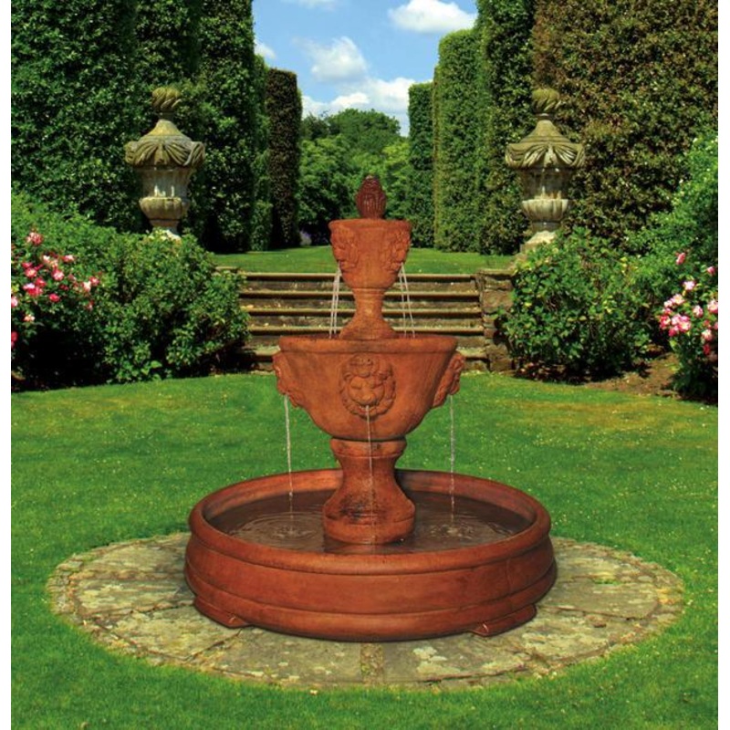 Medium Two-tier Leonesco Fountain in Grando Pool