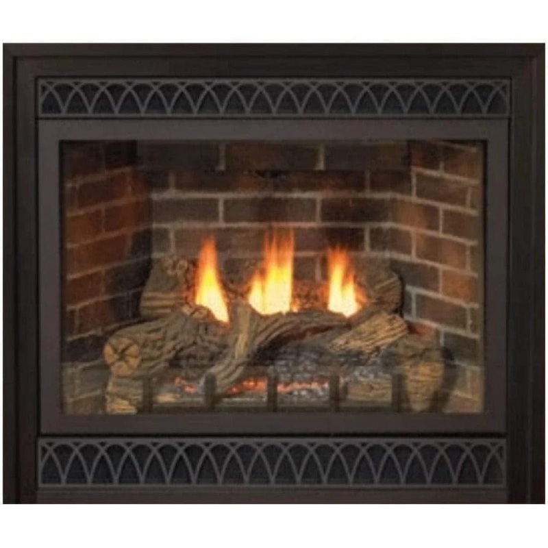 White Mountain Hearth 48″ Tahoe Deluxe Direct Vent Gas Fireplace with Log Set Millivolt Propane