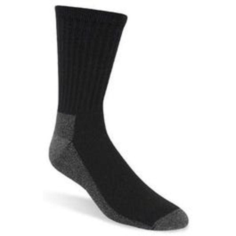 Crew Socks, Odor Guard, Black, Men’s XL, 3-Pk.