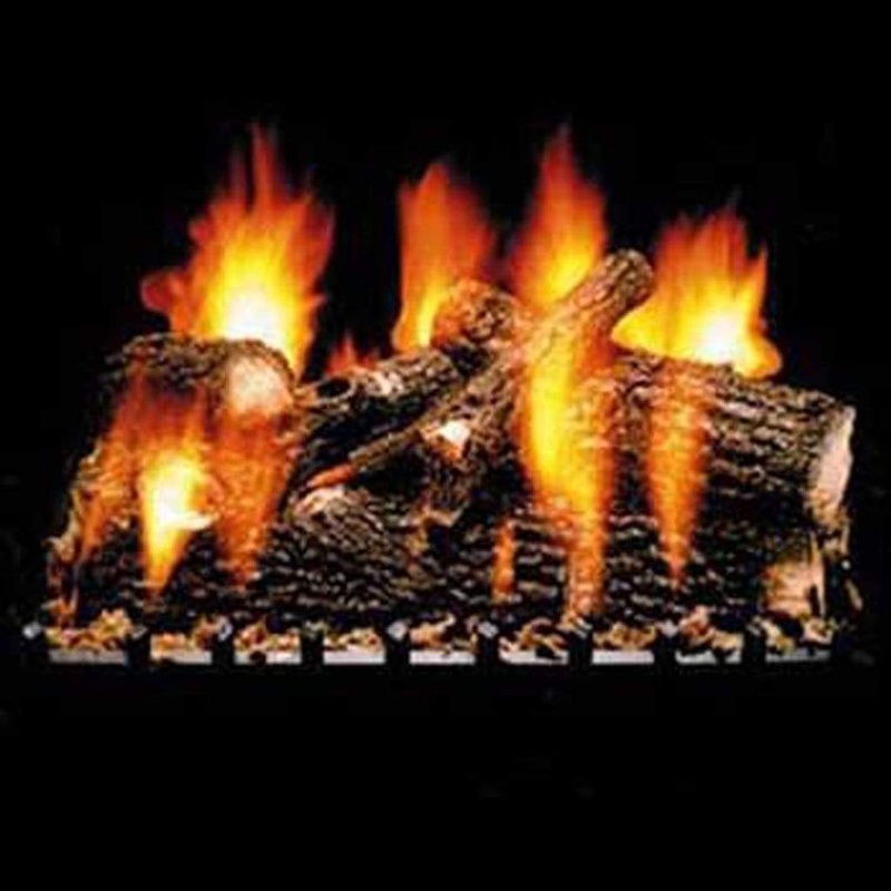 18″ Oak Full Pan Vented Gas Log – Hargrove