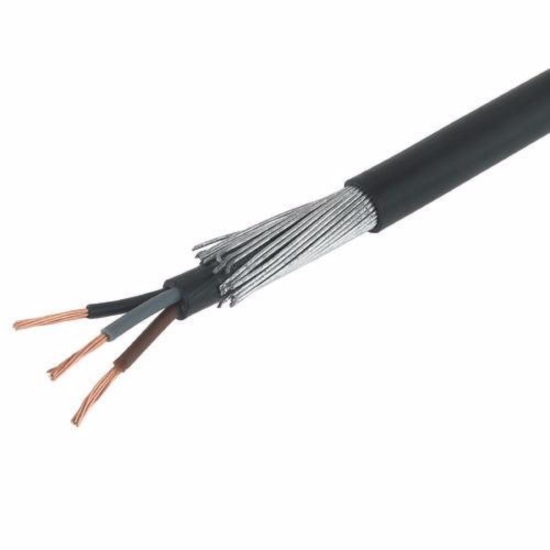 16mm 3 Core 94A Brown Black Grey 6943X Steel Wire Armoured SWA Outdoor Mains Power Cable – 1m