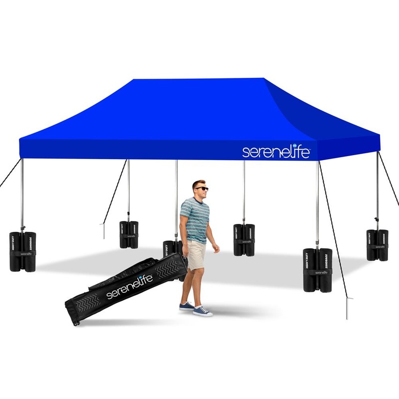 Pop Up Canopy Tent 10×20 Waterproof UV Protection Navy Blue