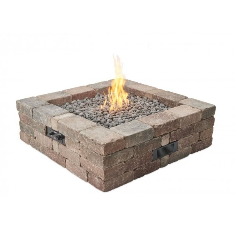 The Outdoor GreatRoom Company Bronson 51″ DIY Block Gas Fire Pit Kit with High-Output Burner