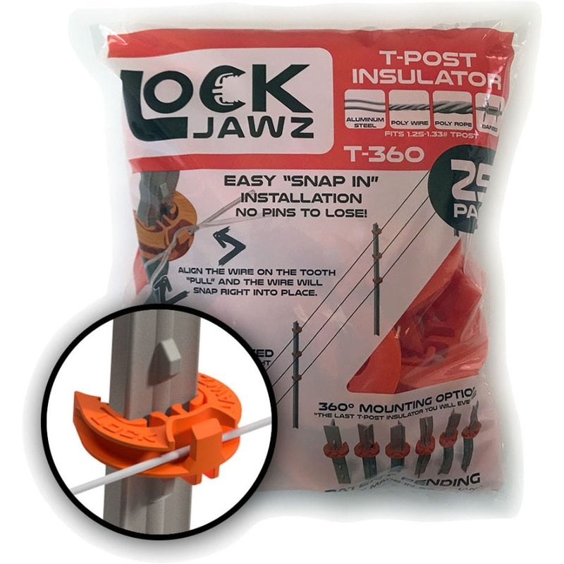 LOCKJAWZ T-POST INSULATOR ORANGE